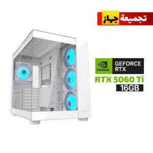 Gaming PC i5-14400F – B760 DDR5 – 16GB DDR5 RAM – 1TB NVMe SSD – ZOTAC RTX 5060 Ti 16GB White – 850W PSU – Cougar FV150 RGB Case – Win 11 Pro