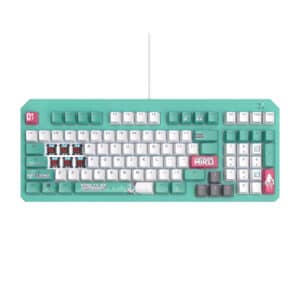 Asus Tuf Gaming X Hatsune Miku Edition K3 Gen II Wired Gaming Keyboard, Optical-Mechanical RGB Switches, IP57 WaterProof & Dust Resistance, Green