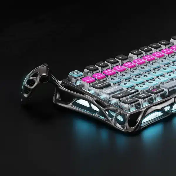 GravaStar Mercury V75 Pro Cyberpunk Edition 75% Hall-Effect Gaming Keyboard – Neon Industrial Design