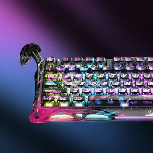 GravaStar Mercury V75 Pro Neon Graffiti 75% Hall-Effect Gaming Keyboard – Neon Graffiti Edition