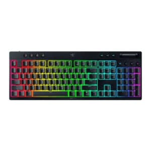 Razer BlackWidow V4 Low-Profile HyperSpeed Wireless/ Bluetooth/Wired Chroma RGB Gaming Keyboard,Linear Yellow Switches,Up to 980 Hrs Battery Life, Black