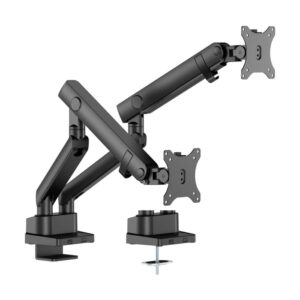 Twisted Minds Dual Screen Arm Stand Slim Heavy Duty Mechanical Spring (17"–35" Flat & Curved Monitors) – Black